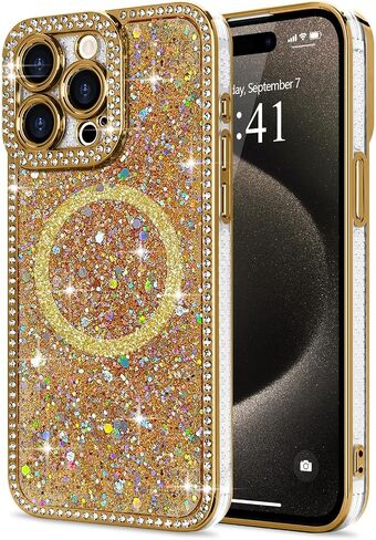 Lafunda for iPhone 16 Case Glitter Luxury Bling, Pink in Kuwait