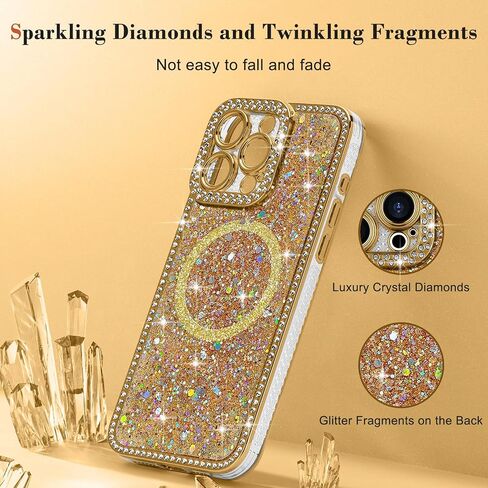 Lafunda for iPhone 16 Case Glitter Luxury Bling, Pink in Kuwait