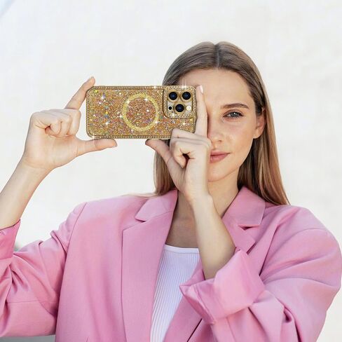 Lafunda for iPhone 16 Case Glitter Luxury Bling, Pink in Kuwait