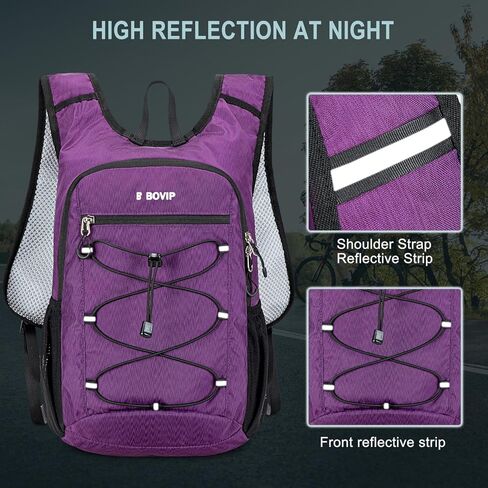 BOVIP ظهر مرطب خفيف الوزن، حقيبة ظهر متعددة الأغراض للمشي لمسافات طويلة بسعة 15 لتر مع مثانة مياه سعة 1.5 لتر، حقيبة نهارية مائية لركوب الدراجات والمشي لمسافات طويلة للرجال والنساء in Kuwait