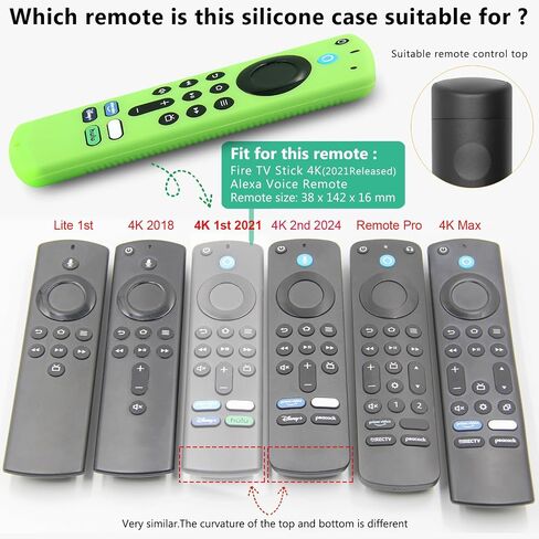 2pcs Remote Cover Case Compatible with Fire TV Stick 4K Alexa Voice Remote 3rd Gen/Insignia, Silicone Sleeve with Wrist Strap (Red, Blue) (NOT for HD/4K 2nd 2024) in Saudi Arabia