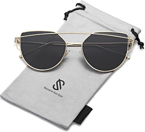SOJOS Cat Eye Sunglasses for Women Fashion Designer Style Mirrored Lenses SJ1001 in Saudi Arabia