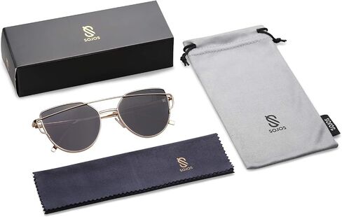 SOJOS Cat Eye Sunglasses for Women Fashion Designer Style Mirrored Lenses SJ1001 in Saudi Arabia