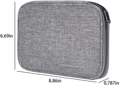 Electronics Organizer, Travel Cable Organizer Bag for Phone, Power Bank, SD Card, Cables(Grey-L) in Saudi Arabia