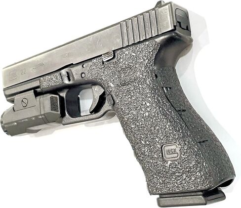 Handleitgrips Gun Grip Tape Compatible with Glock 17, Glock 22, Glock 34, Glock 35 Gen 3 - Black Sandpaper Pistol Grip Tape, Easy Installation, Gun Parts & Accessories, Veteran Owned, Made in USA in Saudi Arabia