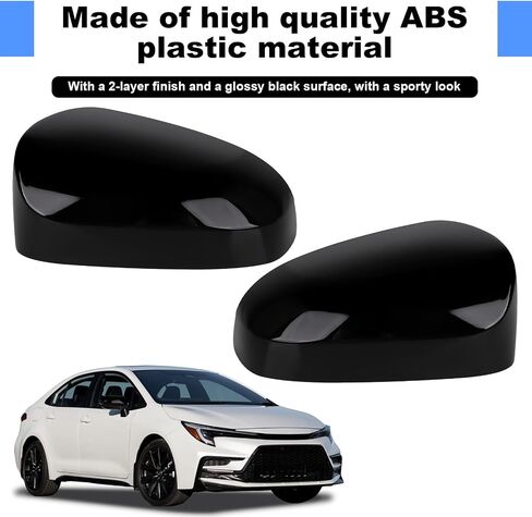 زوج واحد من أغطية المرايا الجانبية البديلة لسيارة Toyota Corolla Sedan 2014-2019 بدون إشارة الانعطاف للجانب الأيسر والأيمن OE 8794502410C0، 8791502410C0 (أبيض لؤلؤي) in Kuwait