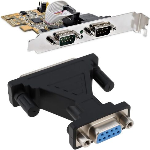 ECSiNG 2Pcs DB9 Female 9-Pin to DB25 Male 25-Pin Serial Adapter for Computers Digital Cameras Barcode Printers in Saudi Arabia