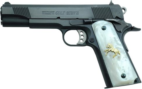 Altamont 1911 Grips - Pearl - Full Size 1911 Grips w. Ambi Safety fits Most Commander, Standard & Government 1911 Models - Made in USA in Saudi Arabia