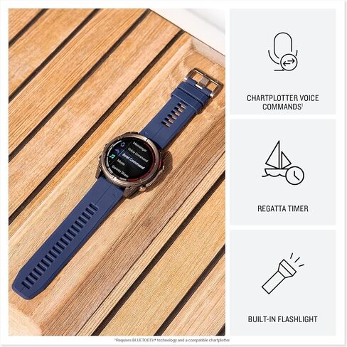 Garmin quatix 8 (51 mm) Marine GPS Smartwatch Bundle - Bright AMOLED Display, Chartplotter Controls, Built-in Flashlight, 24/7 Health & Wellness Features with PlayBetter Portable Charger in Saudi Arabia