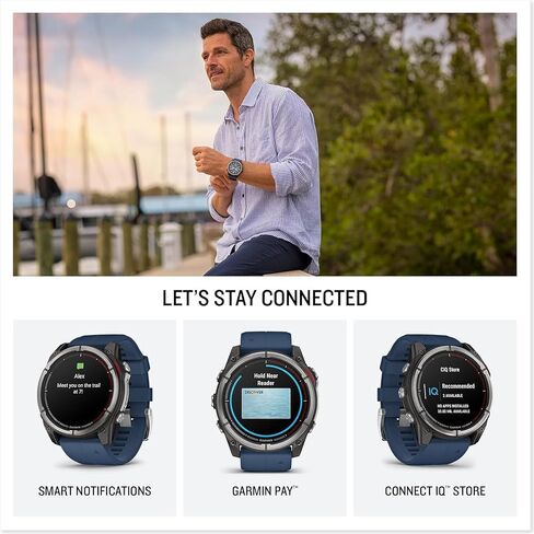Garmin quatix 8 (51 mm) Marine GPS Smartwatch Bundle - Bright AMOLED Display, Chartplotter Controls, Built-in Flashlight, 24/7 Health & Wellness Features with PlayBetter Portable Charger in Saudi Arabia