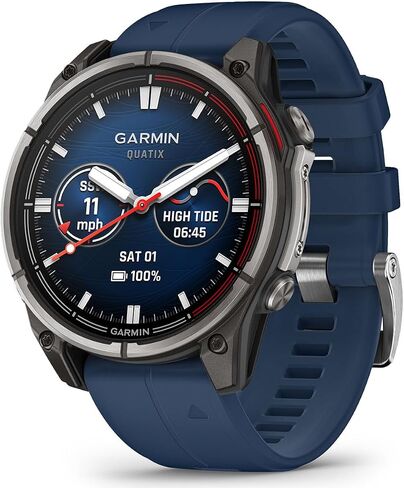 Garmin quatix 8 (51 mm) Marine GPS Smartwatch Bundle - Bright AMOLED Display, Chartplotter Controls, Built-in Flashlight, 24/7 Health & Wellness Features with PlayBetter Portable Charger in Saudi Arabia