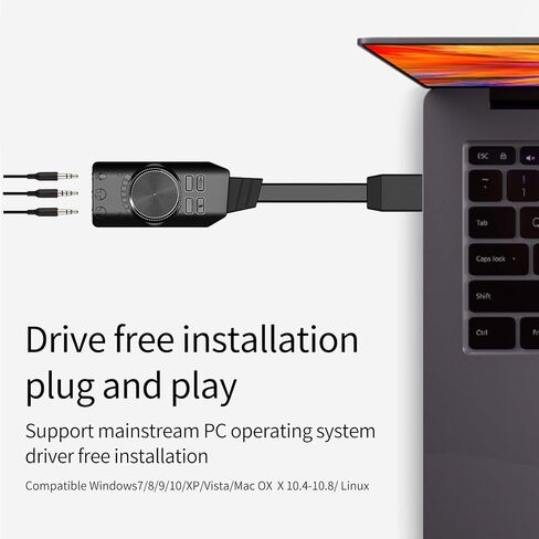 التوصيل والتشغيل USB DSP كارت الصوت الألعاب 7.1 قناة محول سماعة الرأس قطع غيار الألعاب in Kuwait