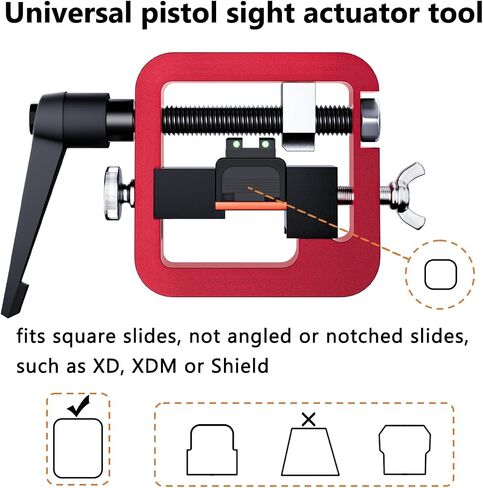 Kingson Pistol Sight Pusher Tool, Universal Pistol Sight Pusher Tool for 1911/Glock/Shield/Sig and More – Precision Aluminum Rear Sight Tool for Glock 19, 43 in Saudi Arabia