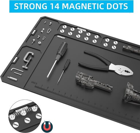 حصيرة تنظيف المسدس مغناطيسية لجميع البنادق مقاس كبير جدًا 48 بوصة × 16 بوصة للبندقية حصيرة إصلاح مطاطية مضادة للانزلاق لأجزاء المسدس in Kuwait