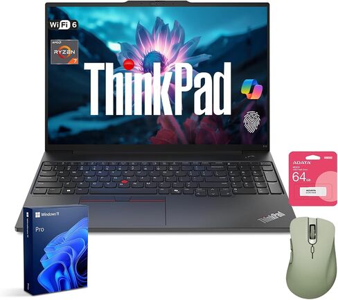 لاب توب لينوفو ثينك باد E16 الجيل الثاني | 16 بوصة FHD+ | AMD Ryzen 7 7735U | ذاكرة وصول عشوائي DDR5 سعة 32 جيجابايت | SSD 1 تيرابايت | بصمة الإصبع | لوحة مفاتيح بإضاءة خلفية | | كاميرا ويب | HDMI | Wi-Fi 6 | Windows 11 Pro | أسود | مع مجموعة حزمة in Saudi Arabia