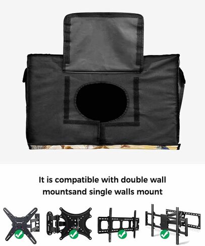 Outdoor TV Cover Palm Tree Beach Starfish Waterproof and Weatherproof Outdoor TV Enclosure Ocean Sky Oil Painting Outside Flat TV Screen Protector Television Covers 52 to 55 Inch in Saudi Arabia