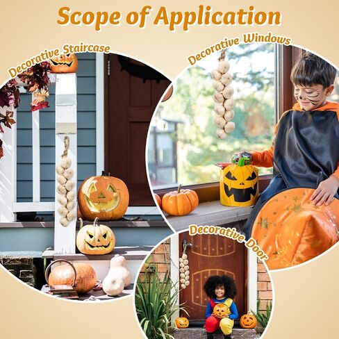 Cabilock 1 pc Halloween Artificial Garlic String-Simulation Artificial Lifelike Fake Vegetable, Hanging String Photography Props for Home Office Kitchen Decoration. in Saudi Arabia