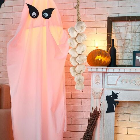 Cabilock 1 pc Halloween Artificial Garlic String-Simulation Artificial Lifelike Fake Vegetable, Hanging String Photography Props for Home Office Kitchen Decoration. in Saudi Arabia