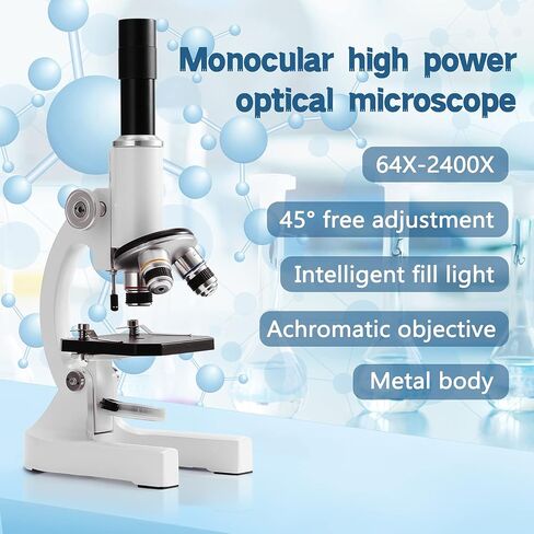 64X-2400X Monocular Optical Microscope Elementary School Science Experimental Biology Teaching Digital Microscope in Saudi Arabia