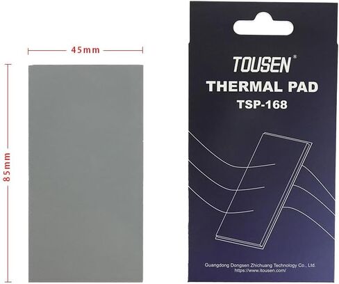 TSP-168 Thermal Pad (85x45mm x 0.5mm) - High Conductivity, Non-Conductive Gray Heat Dissipation Pad for PCBs, GPUs, Laptops & Electronics in Saudi Arabia