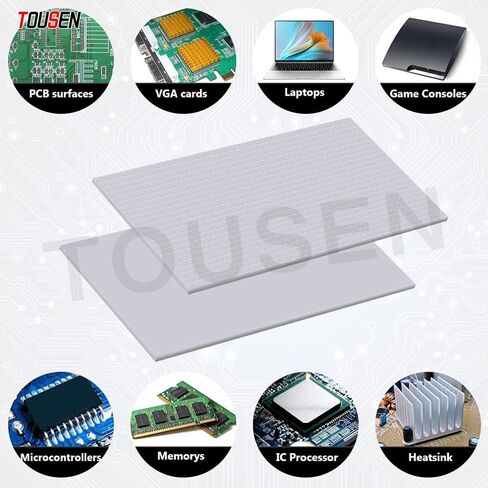 TSP-168 Thermal Pad (85x45mm x 0.5mm) - High Conductivity, Non-Conductive Gray Heat Dissipation Pad for PCBs, GPUs, Laptops & Electronics in Saudi Arabia