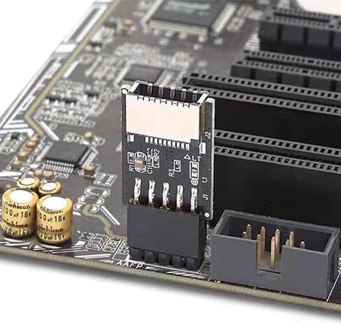 رأس داخلي USB 2.0 (9-Pin) إلى 3.1/3.2 Type-C (20-Pin) محول اللوحة الأمامية بمفتاح A (180 درجة) - يمتد منافذ النوع E إلى منافذ USB باللوحة الأمامية للكمبيوتر الشخصي in Saudi Arabia