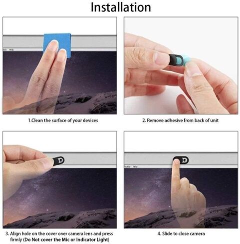 غطاء كاميرا الخصوصية الأمنية، قفل كاميرا الويب أسود Z7R متوافق مع Samsung Galaxy S6 Edge+ S7 Edge، S8 Active، S5، S10e S10 J7 Sky Pro 5G On5 Note 9 8 5 4 3 Mega 2 10 Plus in Saudi Arabia