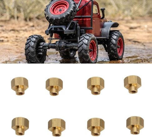 RC Nut, Brass 8Pcs Rust Resistant RC Tire Lock Nut for SCX24 (5mm) in Kuwait