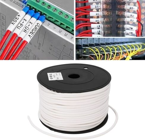Cable Protector Printable White PVC Flower Shape Design Firmly Holds Wires Prevents Sliding for Mobile Phones Computers Chargers 70m Length 3mm Diameter 1.5mm² in Saudi Arabia