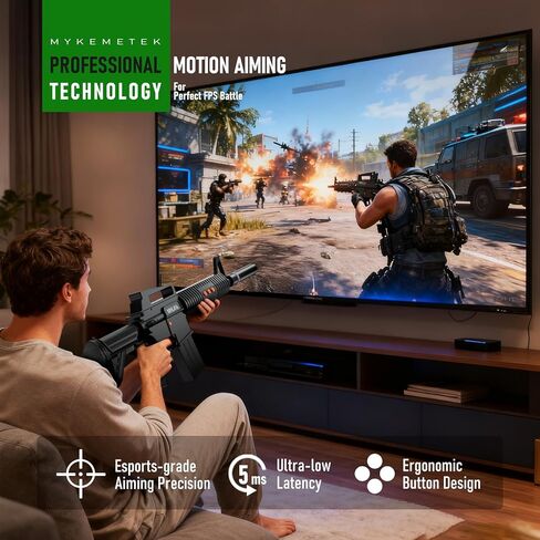 MYKEMETEK Professional FPS Motion Controller Compatible for XBOX Series X|S - Precision Aiming, Immersive Gunfight Experience, Authentic Feedback, 10-Hr Runtime, 2.4 GHz Wireless, Supports ALL FPS Games like Call of Duty and Battlefield in Saudi Arabia