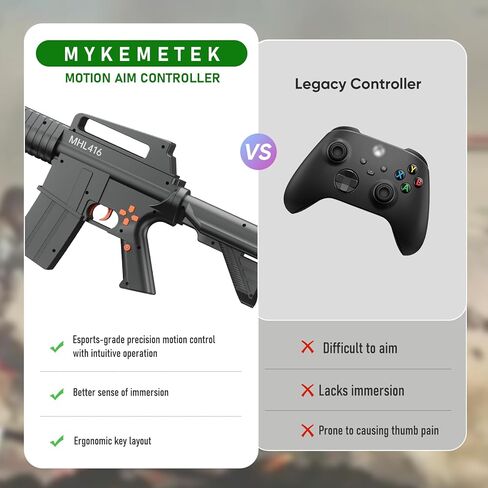 MYKEMETEK Professional FPS Motion Controller Compatible for XBOX Series X|S - Precision Aiming, Immersive Gunfight Experience, Authentic Feedback, 10-Hr Runtime, 2.4 GHz Wireless, Supports ALL FPS Games like Call of Duty and Battlefield in Saudi Arabia