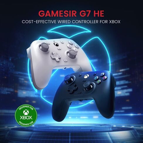 GameSir G7 HE Wired Xbox Controller, Officially Licensed Controller for Xbox Series X|S, Xbox One, Windows 10|11, PC, Video Game Controller with Hall Effect Sticks (Black) (Renewed) in Saudi Arabia