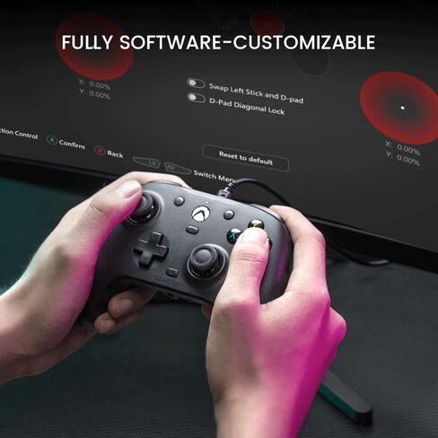 GameSir G7 HE Wired Xbox Controller, Officially Licensed Controller for Xbox Series X|S, Xbox One, Windows 10|11, PC, Video Game Controller with Hall Effect Sticks (Black) (Renewed) in Saudi Arabia