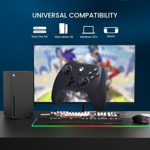 GameSir G7 HE Wired Xbox Controller, Officially Licensed Controller for Xbox Series X|S, Xbox One, Windows 10|11, PC, Video Game Controller with Hall Effect Sticks (Black) (Renewed) in Saudi Arabia