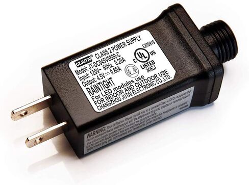 محول ضوء شجرة عيد الميلاد LED وشريط 24 فولت - مصدر طاقة من الفئة 2 (JT-DC240V0500-F)، مُدرج في قائمة UL للمعايير الأمريكية. مصممة لأجهزة الإخراج 24 فولت. انظر التفاصيل لمزيد من النماذج المتوافقة. in Kuwait