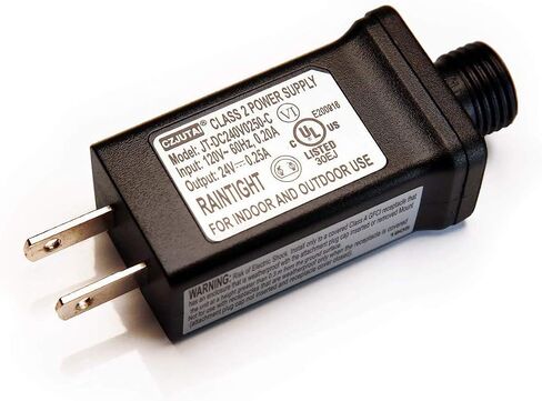 محول ضوء شجرة عيد الميلاد LED وشريط 24 فولت - مصدر طاقة من الفئة 2 (JT-DC240V0500-F)، مُدرج في قائمة UL للمعايير الأمريكية. مصممة لأجهزة الإخراج 24 فولت. انظر التفاصيل لمزيد من النماذج المتوافقة. in Kuwait