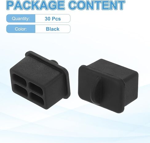 غطاء غطاء مضاد للغبار بمنفذ SFP من باتيكل، 30 قطعة SFP مقاوم للغبار، واقي سيليكون ناعم لبطاقة واجهة شبكة جهاز التوجيه للكمبيوتر، أسود in Saudi Arabia