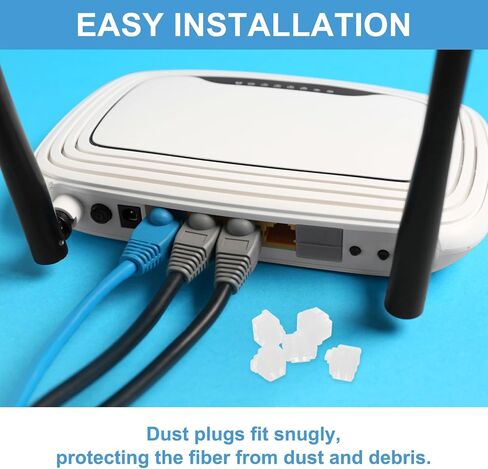 PATIKIL RJ11 Port Anti Port Anti Dust Cover Cap, 50pcs RJ11 Dustproof Plug Soft Silicone Protector for Computer Switch Router Network Interface Card, Clear in Saudi Arabia
