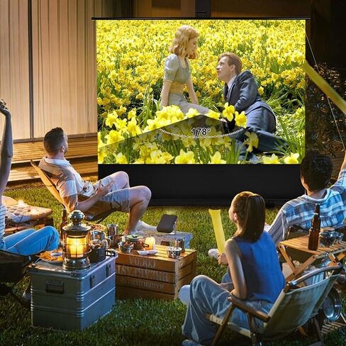 84 inch Portable Projector Screens Indoor Outdoor Projector Screen 4:3 4K HD Outdoor Movie Screen, Lightweight and Retractable for Home Cinema Backyard Movie Night, Meeting Presentation in Saudi Arabia