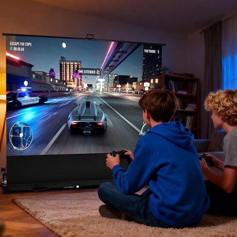 84 inch Portable Projector Screens Indoor Outdoor Projector Screen 4:3 4K HD Outdoor Movie Screen, Lightweight and Retractable for Home Cinema Backyard Movie Night, Meeting Presentation in Saudi Arabia