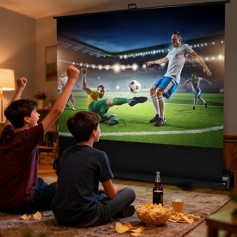 84 inch Portable Projector Screens Indoor Outdoor Projector Screen 4:3 4K HD Outdoor Movie Screen, Lightweight and Retractable for Home Cinema Backyard Movie Night, Meeting Presentation in Saudi Arabia