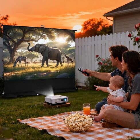 84 inch Portable Projector Screens Indoor Outdoor Projector Screen 4:3 4K HD Outdoor Movie Screen, Lightweight and Retractable for Home Cinema Backyard Movie Night, Meeting Presentation in Saudi Arabia