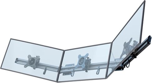 X-ROB Triple Monitor Wall Mount – Premium Aluminum 3 Arm Bracket for 15–32 Inch Screens, Dual Wall Anchors for Maximum Stability, Full Motion with 360° Rotation, VESA 75x75/100x100, Cable Management in Saudi Arabia
