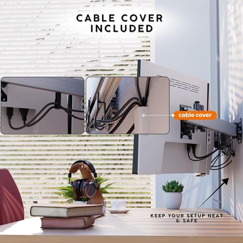 X-ROB Triple Monitor Wall Mount – Premium Aluminum 3 Arm Bracket for 15–32 Inch Screens, Dual Wall Anchors for Maximum Stability, Full Motion with 360° Rotation, VESA 75x75/100x100, Cable Management in Saudi Arabia