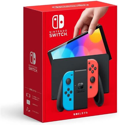 Nintendo Switch OLED Model – Neon Red & Neon Blue Joy-Con (Japan Spec, 7″ OLED, 64GB, Wired LAN Dock, Region-Free, Enhanced Audio) in Saudi Arabia