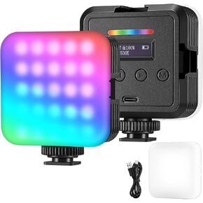 NEEWER Magnetic RGB Video Light, 360° Full Color RGB61 LED Camera Light with 3 Cold Shoe Mounts/CRI 97+/17 Scene Modes/2500K-8500K/2000mAh Rechargeable Portable Photography Selfie Light in Saudi Arabia
