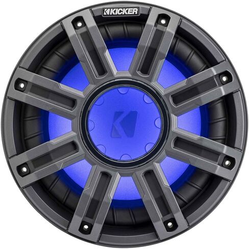 Kicker 48PXA6001 مضخم صوت Powersport Mono مقاوم للطقس و(2) 10 بوصة 4 أوم مضخم صوت بحري ممتاز (شواية فحم) in Saudi Arabia