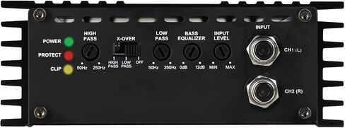 Rockville RDT-2 Gold 1600W Max/400W RMS 2 Channel Car Amplifier, Class D Design, Compact Size, High Efficiency, for Car Audio Enthusiasts in Saudi Arabia