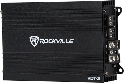 Rockville RDT-2 Gold 1600W Max/400W RMS 2 Channel Car Amplifier, Class D Design, Compact Size, High Efficiency, for Car Audio Enthusiasts in Saudi Arabia