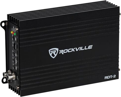 Rockville RDT-2 Gold 1600W Max/400W RMS 2 Channel Car Amplifier, Class D Design, Compact Size, High Efficiency, for Car Audio Enthusiasts in Saudi Arabia